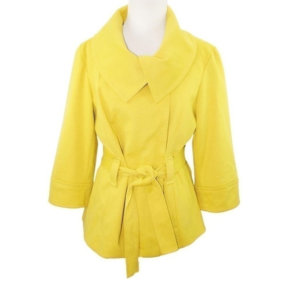Sandro Sportswear pointed fold over collar asymmetrical wrap jacket size M - Picture 1 of 4
